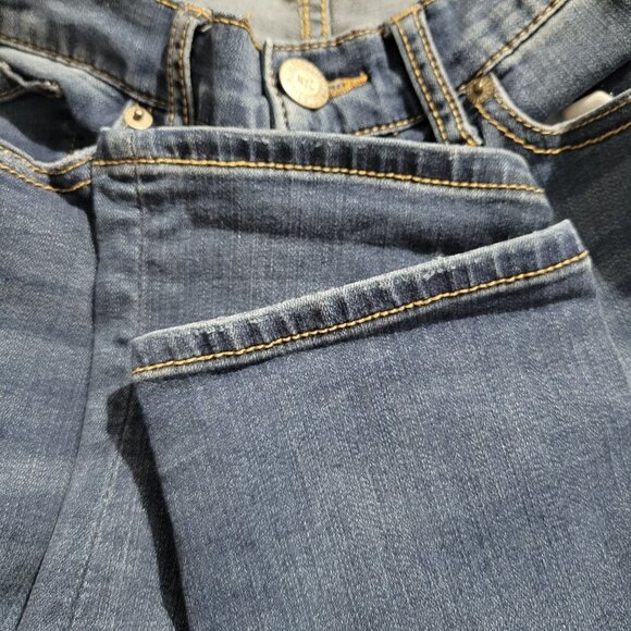 Aeropostale Women's Sz 2 Skinny Medium Wash Low Rise Distressed Blue Denim Jeans - Picture 6 of 8